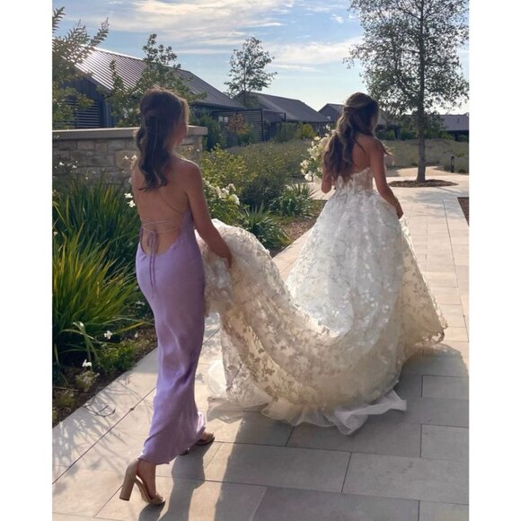 Line & Dot Kira Maxi Dress in Lilac Medium New Womens Long Dress - Picture 11 of 12